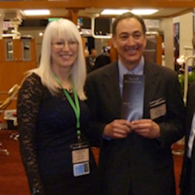 DentalEZ Vice President of Marketing Randy Arner (left) and Robert Rachlin, DDS (right), winner of the MoHA contest.