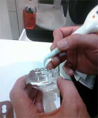 Orange Dental's new cordless periodontal probing device.