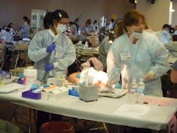 On April 9, 65 dentists, 65 assistants, and 25 hygienists volunteered for busy 12-hour shifts to treat roughly 800 patients.