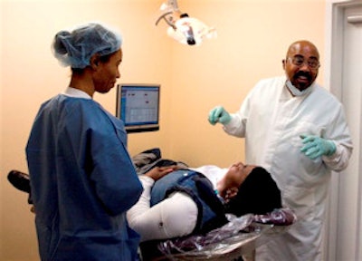 In addition to his weekly visits to three correctional facilities in Maryland, Dr. Albert Cheek runs a private practice and provides dental care to underserved and Medicaid patients at two inner-city clinics in Washington, DC. Photo courtesy of Jane Cave.