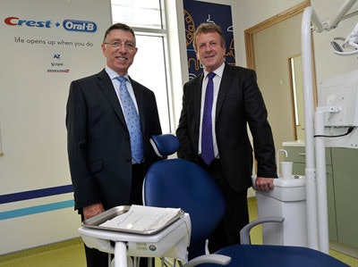 Tony Clough, BDS (right), and Paul Warren, DDS, from P&G Global Oral Care. All images courtesy of Crest and Oral-B.