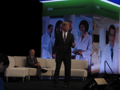 The Distinguished Speaker Series for the opening session of the ADA Annual Session featured economist Robert Reich (left) and conservative columnist George F. Will.