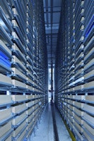 Komet's fully automatic high-rack warehouse. Image courtesy of Komet.