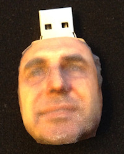 A 3D printing of Dr. Jablow's face.