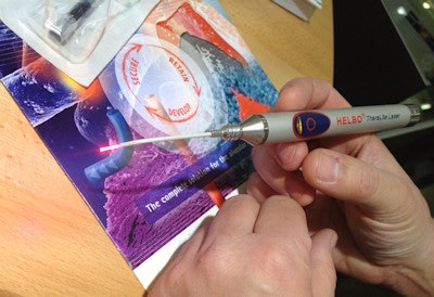 The Helbo low-power diode laser is designed for disinfecting periodontal pockets and endodontic canals.