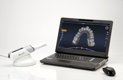 The E4D NEVO scanner and Design Center make it possible to do CAD/CAM dentistry from a laptop computer.