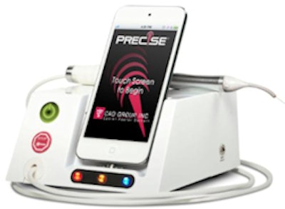 The Precise SHP diode laser with an Apple iPod Touch controller. Image courtesy of CAO Group.