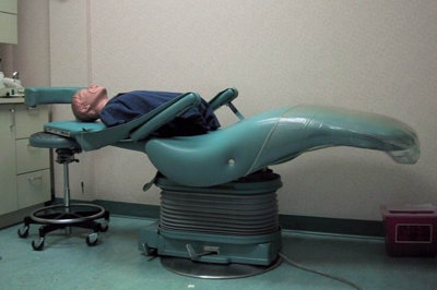 When The Dental Chair Is In The Supine Position.