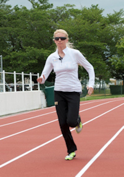 Lt. Rice often gets up at 3 a.m. to start her grueling workout before going to the dental clinic, often running 18 to 22 miles a day to train.