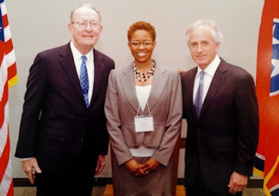 AAWD President Dr. Tawana Lee Ware and U.S. Sens. Lamar Alexander and Bob Corker of Tennessee on Advocacy Day for the American Dental Education Association and the American Association for Dental Research in Washington, DC. Image courtesy of Dr. Ware.