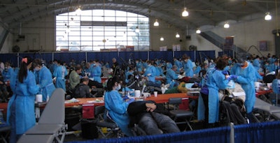 CDA Cares volunteers provided services to nearly 2,000 dental patients in Vallejo, CA, at the Solano County Fairgrounds.