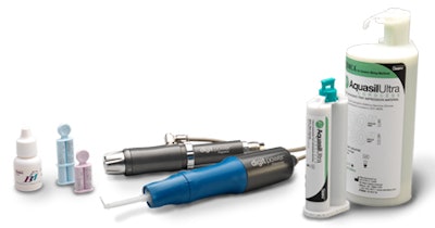 Aquasil Ultra Cordless tissue managing impression system. Image courtesy of Dentsply.