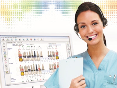 VoiceWorks is a voice-controlled periodontal charting system. Image courtesy of Florida Probe.