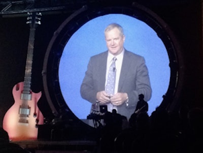 Frank Spear, DDS, MSD, speaking at Sirona's Cerec 30th anniversary event in Las Vegas.