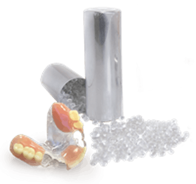 Clearmet thermoplastic resin. Image courtesy of Keystone Industries.