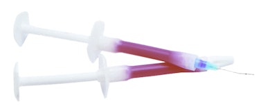 Gingicaine gel syringes. Image courtesy of Gingi-Pak.