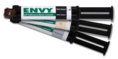 Envy resin cement in syringes. Image courtesy of Essential Dental