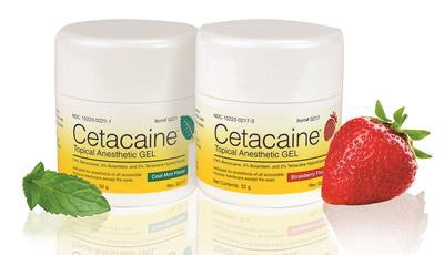 Cetacaine topical anesthetic gel. Image courtesy of Cetylite.