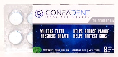 Confadent gum. Image courtesy of Confadent Oral Technologies.