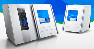 The DWX-52DCi (left) and the DWX-52D (right) dental mills. Image courtesy of Roland DGA.
