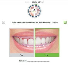 The Oral Health Score health assessment tool. Image courtesy of Evidentiae Technologies.