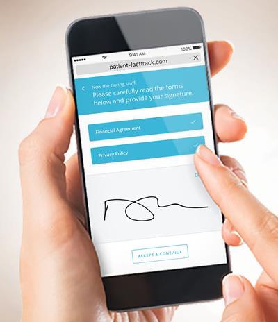 Screen capture from Patient FastTrack. Image courtesy of Lighthouse.