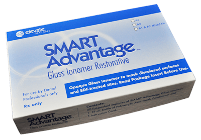 The Smart Advantage glass ionomer cement. Image courtesy of Elevate Oral Care.