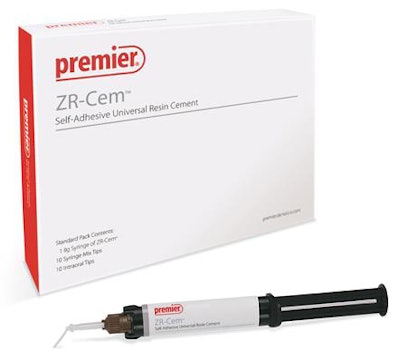 ZR-Cem self-adhesive resin cement. Image courtesy of Premier Dental.