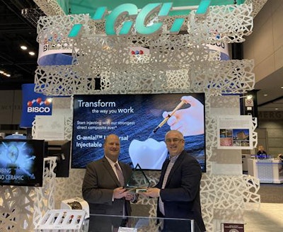 Accepting the award was Brendan Steidle, GC America's product marketing manager.