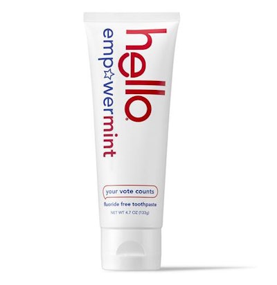 The empowermint limited-edition toothpaste. Image courtesy of Hello Products.