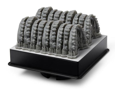 The reformulated Draft resin can be used to rapidly print aligner and retainer models in-house. Image courtesy of Formlabs.