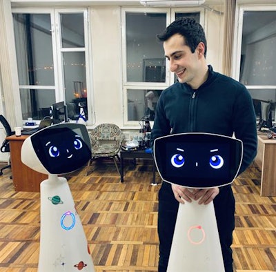 Karén Khachikyan with Robin the robot. All images courtesy of Expper Technologies.