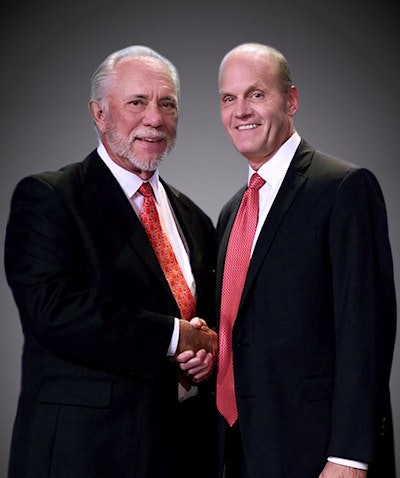 Jim Glidewell, Glidewell president and CEO, and Dr. Randolph Resnik, director of the Misch Institute. Image courtesy of Glidewell.