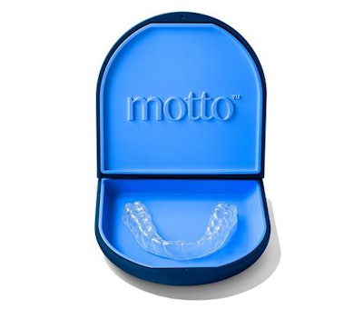 The new Motto clear aligners. Image courtesy of Aspen.
