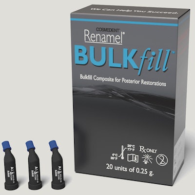 Renamel Bulkfill composite. Image courtesy of Cosmedent.