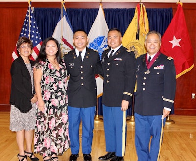 Dr. Peter M. Tan, colonel, U.S. Army, retired, and his wife and children.