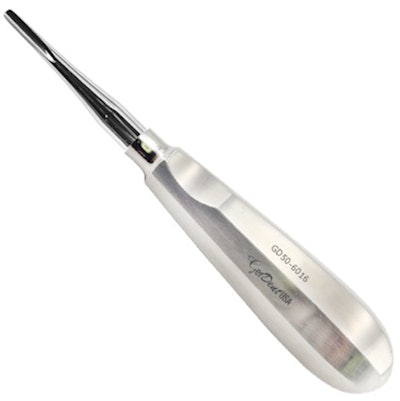 The GerdentUSA Apexo dental elevator. Image courtesy of Gerdent USA.