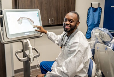 Dr. Akoli Foadey, a dentist at the Westworth Village location. Image courtesy of Jefferson Dental.