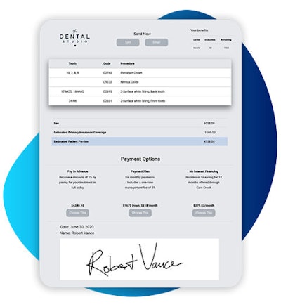 Treatment plan with cloud-based Flex Dental. Image courtesy of Flex Dental.