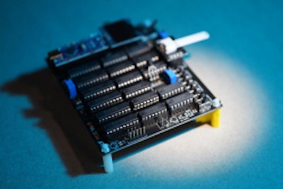 The motherboard of a rapid COVID-19 testing device. Image courtesy of Houndstoothe Analytics.