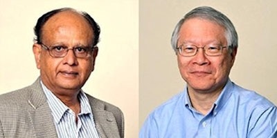 Researchers in the labs of Ashok Kulkarni (left) and Ken Yamada (right) discovered that blocking Cdk5 blunted pain signaling in mice. Image courtesy of the NIDCR.