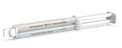 The UltraTemp Rez II temporary dental cement. Image courtesy of Ultradent Products.