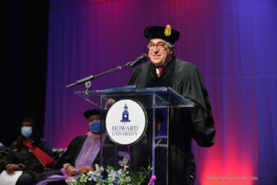 Stanley M. Bergman delivered the commencement address at Howard University College of Dentistry. Image courtesy of Henry Schein.