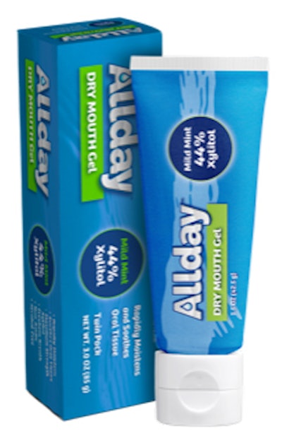 The Allday Dry Mouth Gel. Image courtesy of Elevate Oral Care.