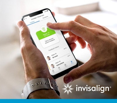 The My Invisalign App delivers AI-assisted automated notifications to patients. Image courtesy of Align Technology / Business Wire.