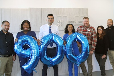 The team at Aspen Hill Modern Dentistry celebrates its grand opening and becoming the 900th practice supported by Pacific Dental Services. Photo courtesy of PDS.