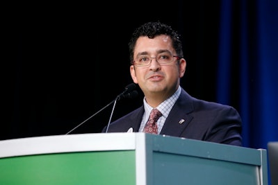 David J. Manzanares addressing the ADA House of Delegates. Image courtesy of the ADA and EZ Event Photography.