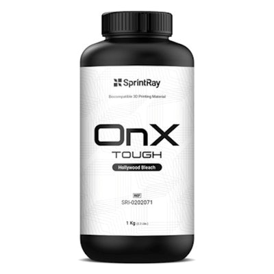SprintRay's new ceramic resin OnX Tough. Image courtesy of SprintRay.