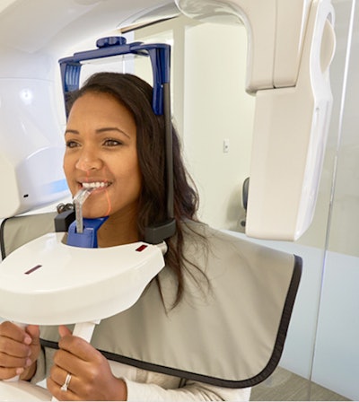 A patient undergoes imaging at Smalltown Dental. Image courtesy of Smalltown Dental.