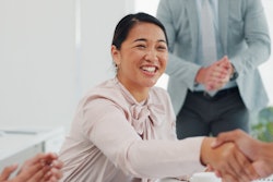 Woman Handshake Applause